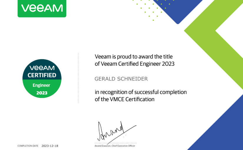 Veeam Certified Engineer 2023